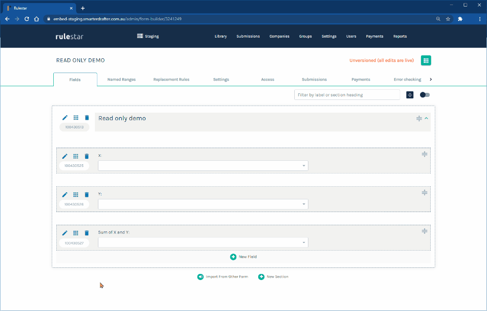 what is assignment of read only location